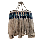 Люстра круглая плетеная с кисточками цвета серый дуб Boho Tassel Chandelier варинант исполнения - 2 | Loft Concept в Красноярске