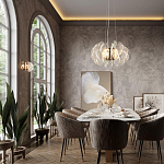 Люстра с декором в виде крупных рельефных лепестков 80 см Ethereal Bloom варинант исполнения - 3 | Loft Concept в Красноярске