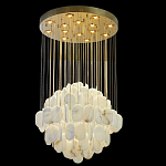 Люстра с овальными подвесками из натурального камня Spatial Composition варинант исполнения - 6 | Loft Concept в Красноярске