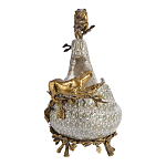 Чаша для фруктов из фарфора бронзовыми фигурками леопардов Eden Garden варинант исполнения - 4 | Loft Concept в Красноярске