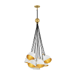 Люстра с 15-ю белыми  плафонами с золотой внутренней поверхностью Hinkley варинант исполнения - 2 | Loft Concept в Красноярске