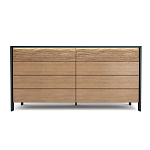 Комод 8 ящиков с подсветкой на рельефном фасаде Warm Industrial варинант исполнения - 4 | Loft Concept в Красноярске