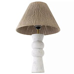 Настольная лампа с плетеным абажуром и белым мраморным основанием Simplicity and Nobility варинант исполнения - 2 | Loft Concept в Красноярске