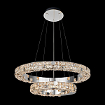 Люстра из 2-х колец с мозаичным хрустальным оформлением Sparks of Crystal варинант исполнения - 3 | Loft Concept в Красноярске