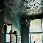 Обои ручная роспись Silk Tree Blossom on Sung Green Williamsburg варинант исполнения - 2 | Loft Concept в Красноярске