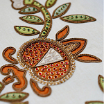 Обои с вышивкой ручной работы Fyodor Original colourway on linen варинант исполнения - 2 | Loft Concept в Красноярске