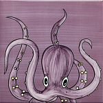 Плитка с узором Осьминог велосипедист варинант исполнения - 3 | Loft Concept в Красноярске