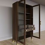 Дизайнерский шкаф витрина Elsa Dreams Walnut с 4-мя ящиками варинант исполнения - 7 | Loft Concept в Красноярске