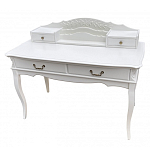 Стол-бюро белого цвета из массива бука с 4-мя ящиками White Provence варинант исполнения - 3 | Loft Concept в Красноярске