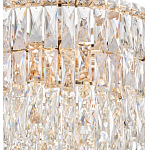 Люстра круглая с хрустальными подвесками на золотистом каркасе Roul Crystal Light варинант исполнения - 2 | Loft Concept в Красноярске