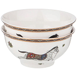 Сервиз обеденный из фарфора с изображением лошадей на 6 персон 23 предмета Porcelain Horse Set  варинант исполнения - 2 | Loft Concept в Красноярске