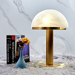 Настольная лампа c абажуром в форме купола из натурального камня  Heavenly Harmony варинант исполнения - 2 | Loft Concept в Красноярске