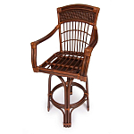 Барный стул из ротанга Eloise коричневый варинант исполнения - 5 | Loft Concept в Красноярске