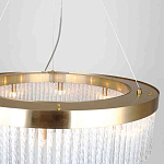 Люстра подвесная со стеклянными подвесками в виде перекрученных трубочек Nembus варинант исполнения - 3 | Loft Concept в Красноярске