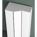 Шкаф-пенал белый с зеркальной дверцей Strict Lines варинант исполнения - 4 | Loft Concept в Красноярске