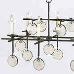 Люстра подвесная с 8-ю лампами и стеклянными круглыми подвесками Currey & Company варинант исполнения - 7 | Loft Concept в Красноярске