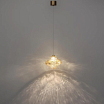 Подвесной светильник с плафоном из фактурного светло-янтарного стекла Light Ensemble варинант исполнения - 4 | Loft Concept в Красноярске