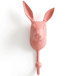 Настенный крючок в виде зайца Hare Wall Hook Pink варинант исполнения - 1 | Loft Concept в Красноярске