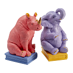 Держатель для книг Elephant and Rhinoceros Bookend варинант исполнения - 2 | Loft Concept в Красноярске