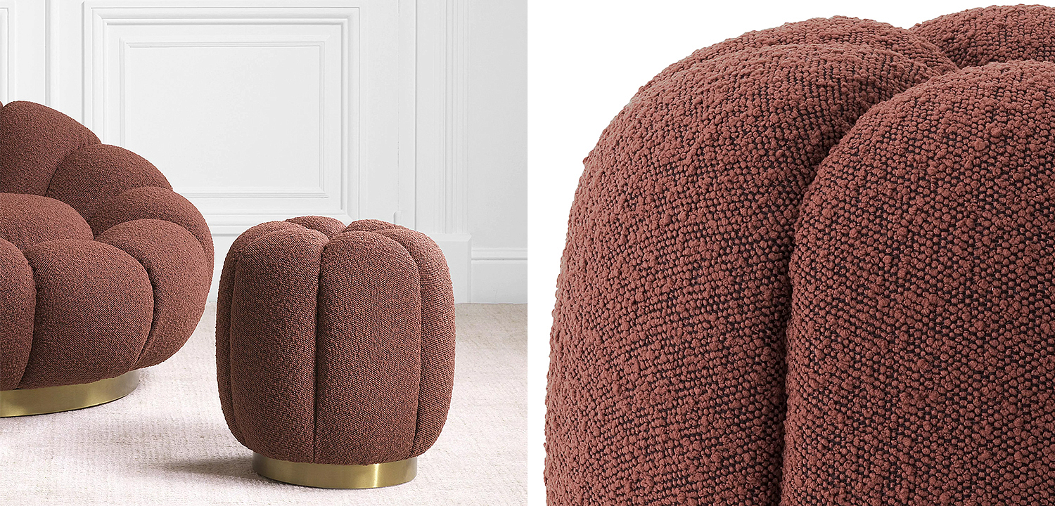 Пуф Eichholtz Stool Orchanic Boucle Rouge Пуф Eichholtz Stool Orchanic Boucle Rouge - Loft-Concept в Красноярске