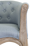 Кресло низкое в стиле прованс Louis French Armchair light blue flax варинант исполнения - 4 | Loft Concept в Красноярске