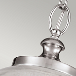 Подвесной светильник с прозрачным стеклянным плафоном в форме шара в современном стиле на цепи Feiss варинант исполнения - 4 | Loft Concept в Красноярске