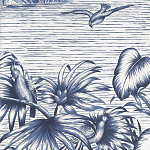 Обои ручная роспись Le Brésil Mer Bleue варинант исполнения - 2 | Loft Concept в Красноярске
