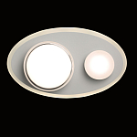 Бра овальной формы белого цвета с 2-мя лампами Lunar Pebbles варинант исполнения - 4 | Loft Concept в Красноярске