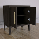 Тумбочка Primo с дверцами шпон темный орех варинант исполнения - 4 | Loft Concept в Красноярске