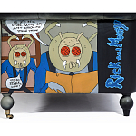 Кресло "Умный Умник" Rick and Morty graffiti chair натуральная кожа  варинант исполнения - 6 | Loft Concept в Красноярске