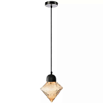 Подвесной светильник с янтарным рельефным плафоном Lamp with Frozen Glass Effect варинант исполнения - 1 | Loft Concept в Красноярске