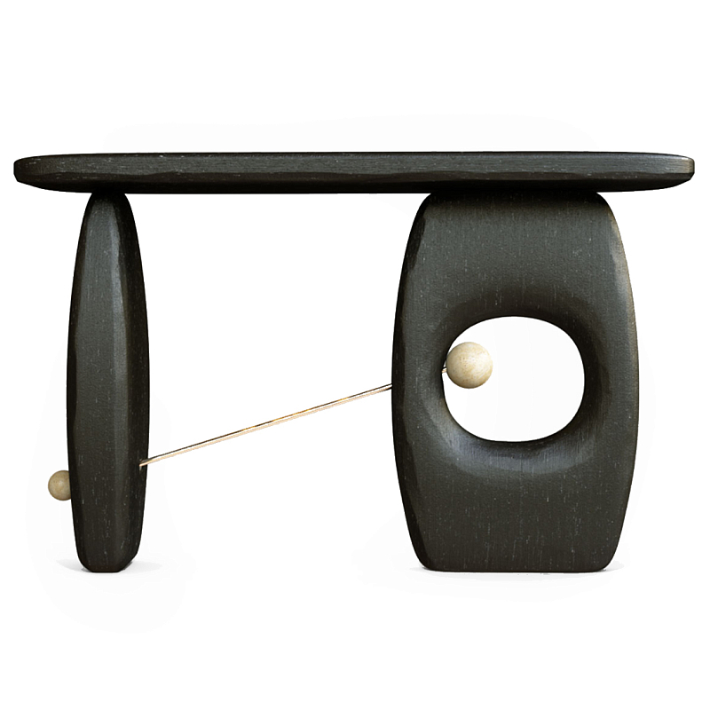 Консоль Lusitania Латунь Черный матовый в Красноярске | Loft Concept 