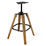 Барный стул со спинкой на 4-х коричневых ножках Черный Велюр Ava Charm варинант исполнения - 4 | Loft Concept в Красноярске