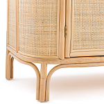 Длинный комод из ротанга с дверцами и ящиками Simone Rattan Chest of Drawers варинант исполнения - 7 | Loft Concept в Красноярске