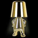 Настольная лампа фигурная золотого цвета с гладким абажуром Высота 19 см Sophia варинант исполнения - 1 | Loft Concept в Красноярске