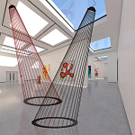 Подвесной светильник из металла Rays of Light варинант исполнения - 3 | Loft Concept в Красноярске