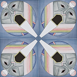 Плитка дизайнерская с узором Маска варинант исполнения - 1 | Loft Concept в Красноярске