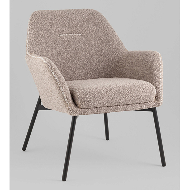 Кресло лаунж Joaquin серый Капучино  Черный в Красноярске | Loft Concept 