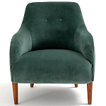 Кресло велюровое темно-зеленого цвета Diaspro Green Armchair варинант исполнения - 2 | Loft Concept в Красноярске