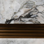 Тумба под телевизор с мраморной столешницей Uniqueness Marble варинант исполнения - 4 | Loft Concept в Красноярске