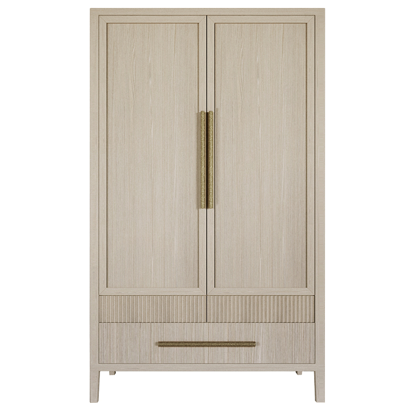 Шкаф платяной Primo с выдвижными ящиками шпон Черный дуб Древесина Золотой в Красноярске | Loft Concept 