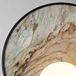 Бра круглое с каменным диском в металлической раме Sandstone Painting варинант исполнения - 2 | Loft Concept в Красноярске