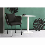 Стул мягкий с декором в виде плетеных лент на спинке и подлокотниках Semicircular Chair Decorated with Ribbons варинант исполнения - 5 | Loft Concept в Красноярске