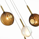 Люстра светодиодная с сферическими стеклянными плафонами Splatter варинант исполнения - 4 | Loft Concept в Красноярске