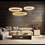 Люстра с 3-мя кольцами из натурального камня Minerals of Light варинант исполнения - 3 | Loft Concept в Красноярске