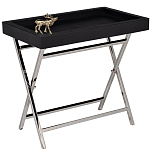 Стол сервировочный кожаный с декором в виде золотистой фигуркой лося Embodiment of Style варинант исполнения - 1 | Loft Concept в Красноярске