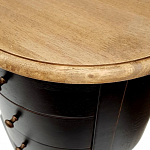 Комод маленький круглый c 3-мя ящиками и состаренным эффектом Vintage варинант исполнения - 2 | Loft Concept в Красноярске