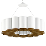 Люстра круглая фактурная в сочетании белого и золотого цвета Wide Stripes of Ribbon варинант исполнения - 4 | Loft Concept в Красноярске