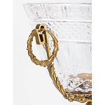 Чаша из рельефного стекла прозрачного цвета на бронзовой подставке Eden Garden варинант исполнения - 2 | Loft Concept в Красноярске