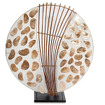 Настольная лампа из перламутра и дерева на подставке Indonesian Shell варинант исполнения - 3 | Loft Concept в Красноярске